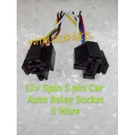 12v 5pin 5 pin Car Auto Relay Socket 5 Wire 1pcs