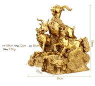 [Trả góp 0%] Tam Dương 3 con dê bằng đồng linh vật phong thuỷ dê tam thế Tam dương Khai Thái đây là 