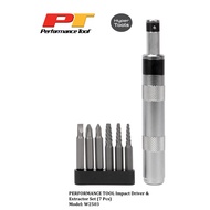 PERFORMANCE TOOL Impact Driver & Extractor Set (7 Pcs) - Model: W2503