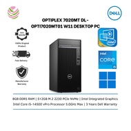 Dell OptiPlex 7020MT-i51450-8G-512-W11 Desktop PC (i5-14500 vPro, 8GB, 512GB, Intel, W11P) DL-OPTI70