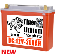 Bình Pin Lithium 200Ah chống nước hoàn toàn tuyệt đối-Pin lithium 12V-200Ah- Mẫu mới màu cam 2024