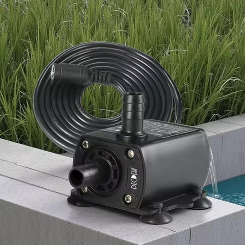 Ultra-quiet DV12V Solar Brushless Water Pump 400L/H Computer cooled Water Circulation Fountain and L