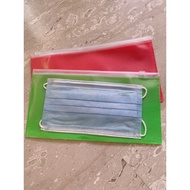 [Ready in stock] 3 PCS Coloured Face Mask Storage Pouch/ Face Mask Holder / Face Mask Case/ Face Mask pouch/ A6 File Zip