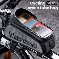 [GW]Bicycle Front Frame Bag with Zipper Large Capacity Waterproof Touch Screen Phone Case MTB Road Bike Bag