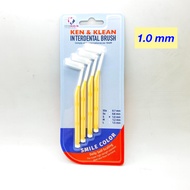 แปรงซอกฟัน Ken &amp; Klean แพ็ค 4  ชิ้น Interdental Brush ขนาด 0.7 และ 1.0 mm