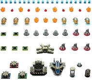 Upgrade Kit for Nemesis Retaliation 65 Pieces 3D Tokens Miniatures and Scenography Parts Accessories