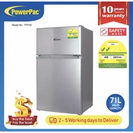 PowerPac 71L 2 Door Mini Bar Fridge with Freezer (PPF85)