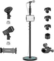 CAHAYA Microphone Stand, Straight Boom, Main Unit, 10.2 lbs (4.89 kg), Height Adjustable, 128 - 163 