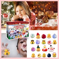 OMQAIO 24 Days Rubber Duck Advent Calendar 24 Rubber Ducks 2023 Christmas Bath Toys Christmas Party Favor Gifts Fun Christmas Countdown Calendar Kids