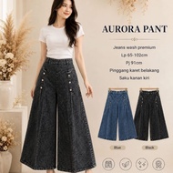 Yuta - Aurora Culottes Jeans Pants A Wide Buttons (Athaya)