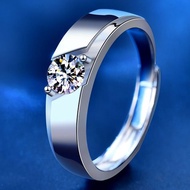 LOVETIA Cincin pasangan Moissanite Cincin pernikahan perhiasan 0.5CT S925 hadiah mewah ringan XJZ095