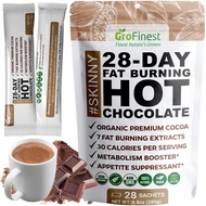 28 Day Fat Burning Hot Chocolate - Skinny Slimming Keto Diet Weight Loss Detox Cocoa Shake - Garcini