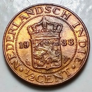 Koin Benggol 1/2 Cent tahun 1938