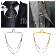 Mary Mens Tie Chain Shirt Tie Clip Double Chains Tassels Necktie Link Chain Jewelry