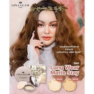 Gina Glam Long Wear Matte Stay Two Way Cake Compact Powder SPF15 G40 แป้งพัฟ จีน่า เกลม