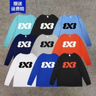 Basket Basketball t-Shirt Sports Quick-Drying 3x3 International Game Appearance Uniform Long-Sleeved