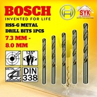 SYK BOSCH Drill Bit Metal HSS-G Rotary Hammer Drill Bit (1Pcs) 7.3mm - 8.0mm Mata Drill Besi Mata Bo