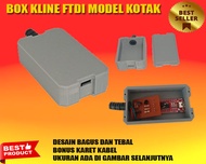 Box Casing Modul Kit Kline Scanner & Remap ECU Sepeda Motor FTDI Mini USB FT 232 Merah/Biru Pastikan