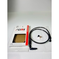 Switch brake hose, front brake hose, black carbon switch 90 degrees 90, length 80cm & 90 cm & 100