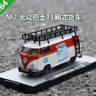 M2 1/64 1960 Volkswagen Bus EMPI Golden Wheel Special Edition Luggage Rack Alloy Car Model Limited E