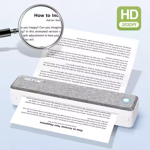 A4 Bluetooth Business Travel Print Anywhere Inkless 203DPI Portable Rechargeable Thermal Printer LT-