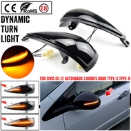 2X Dynamic Blinker LED Turn Signal Light Indicator Side Mirror Lamp For Honda Civic 8th MK8 Hatchbac