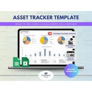 Asset Inventory Tracker Template Equipment Inventory Asset Management Maintenance & Tracking Log Exc