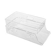 Refrigerator Drink Storage Box Double-layers Self-rolling Plastic Fridge Beer Can Beverage Organizer