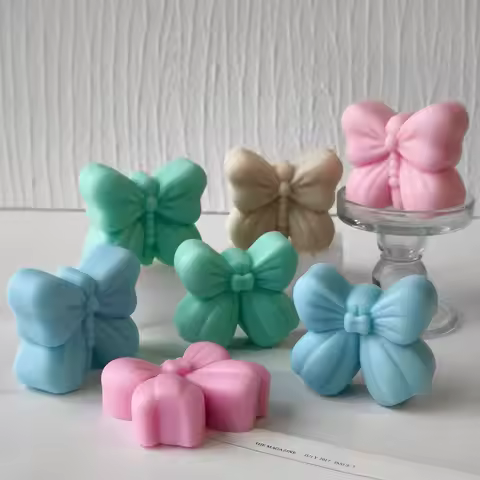 Butterfly Aroma Candle Plaster Ornament Mould Handmade Soap SoyWax Candle Making Supplies DIY Bow Ti