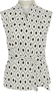 Women's Vmvaria S/L Waistcoat WVN Btq Ga Suit Vest, Birch/AOP:Varia, 38, Birch/AOP: Varia, Medium