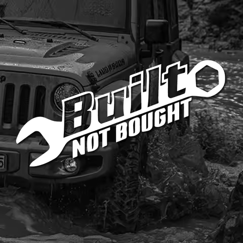 BUILT NOT BOUGHT stickers,funny letters ,Vinyl Decals - For Cars, Trucks, Walls, Laptops, Windows, M
