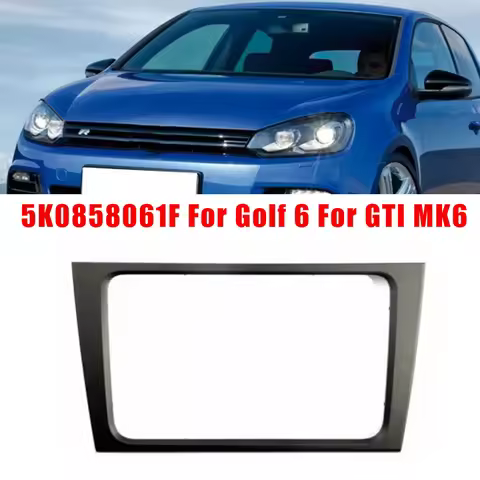 Car CD Box Radio Head Unit Bezel Trim Screen Frame for Volkswagen Golf 6 GTI MK6 5K0858061F Facia Pa