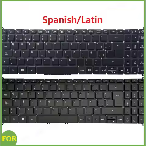 Russian/US/Spanish/Latin laptop keyboard for Acer Aspire 5 A515-54 A515-54G A515-56 A515-56G A515-52