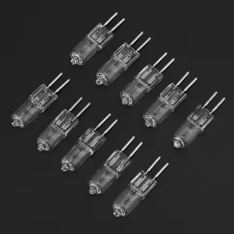 10pcs G5.3 12V 20W/35W/50W Halogen Light Bulbs Long Life Capsule Lamps Warm White Clear Bulbs