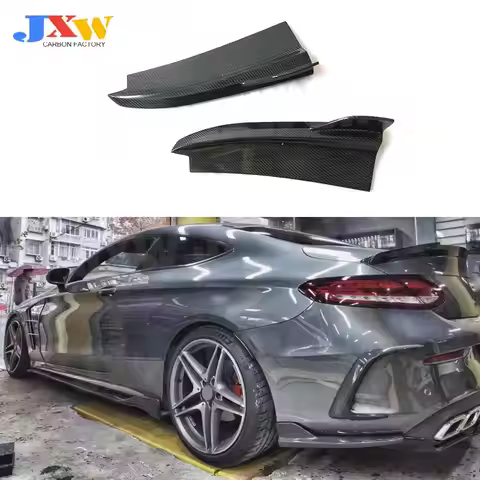 Carbon Fiber Rear Bumper Lip Diffuser Splitters for Benz C class C205 C200 C250 C260 C300 C43 C63 S