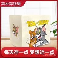 High-Value Entryway Savings Bank Paper Money Money Box365Tianzhu Wooden Plan Only In No Out Tom and 