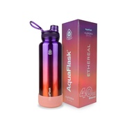 Aurora Color Aqua . Flask Original Vacuum Insulated Tumbler with Free Silicone~Paracord Handle