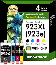 923 923e 923XL 8130e Ink Cartridges Combo Pack with Chip: Replacement for HP 923 923e Ink Cartridges