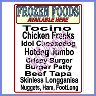 ◐ ✙✷ ▬ Frozen Food Signage Laminated