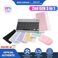 GOOJODOQ Bluetooth Wireless Lightweight Mouse & Keyboard For iPad Gen 2 (10")