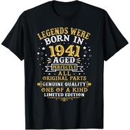 Men's cotton T-shirt Legends Were Born In 1941 81 Years Old 81st Birthday Gifts T-Shirt Vintage T-sh