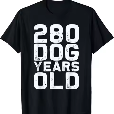 280 Dog Years Old Funny 40Th Birthday Gag T Shirt