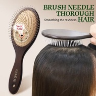 Denman Head Massage Brush Steel Hair Brush Wood Hair Brush With Steel Needle Scalp Airbag Hair brush