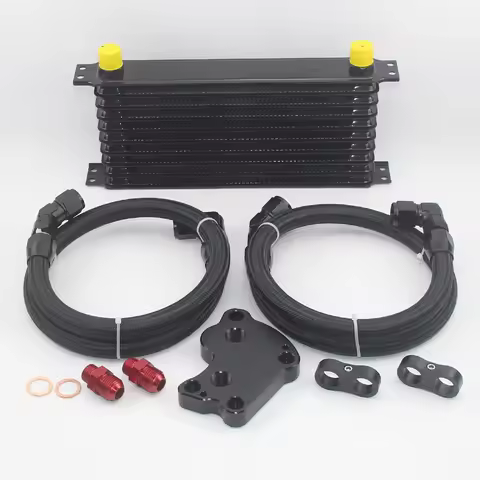 Oil Cooler Kit AN10 Transmission Oil Cooler Kit Oil Filter Adapter with For BMW Mini Cooper S Superc