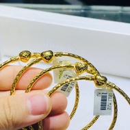 [ GNN ] Emas 375 9K Gold Gelang Pendora Bangle Pendora Plain Bracelet Keras Luxury