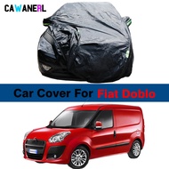 Black Car Cover For Fiat Doblo Ratico Panorama Waterproof Anti-UV Sun Snow Rain Dust Protection Outd