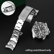❡ Fined steel สร้อยข้อมือนาฬิกาสำหรับ Rolex SUBMARINER DAYTONA SUP GMT Men Fine-Tuning Pull Button Clasp Watch Chain 20mm 21mm