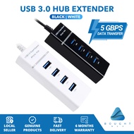 Hub Extender Splitter Single Port 3.0 White Black Sleek Streamline Connectivity & Enhance Productivi