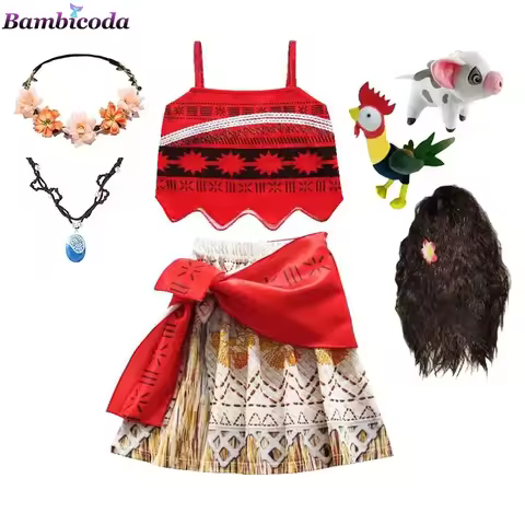 Moana Christmas Costume Princess Dress Moana Girls Party Costume Dresses Girl party dresses Carnival