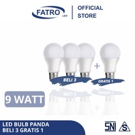 FATRO LED BULB PANDA SA 168 BUNDLING PACKAGE 3+1 9WATT SUPER BRIGHT